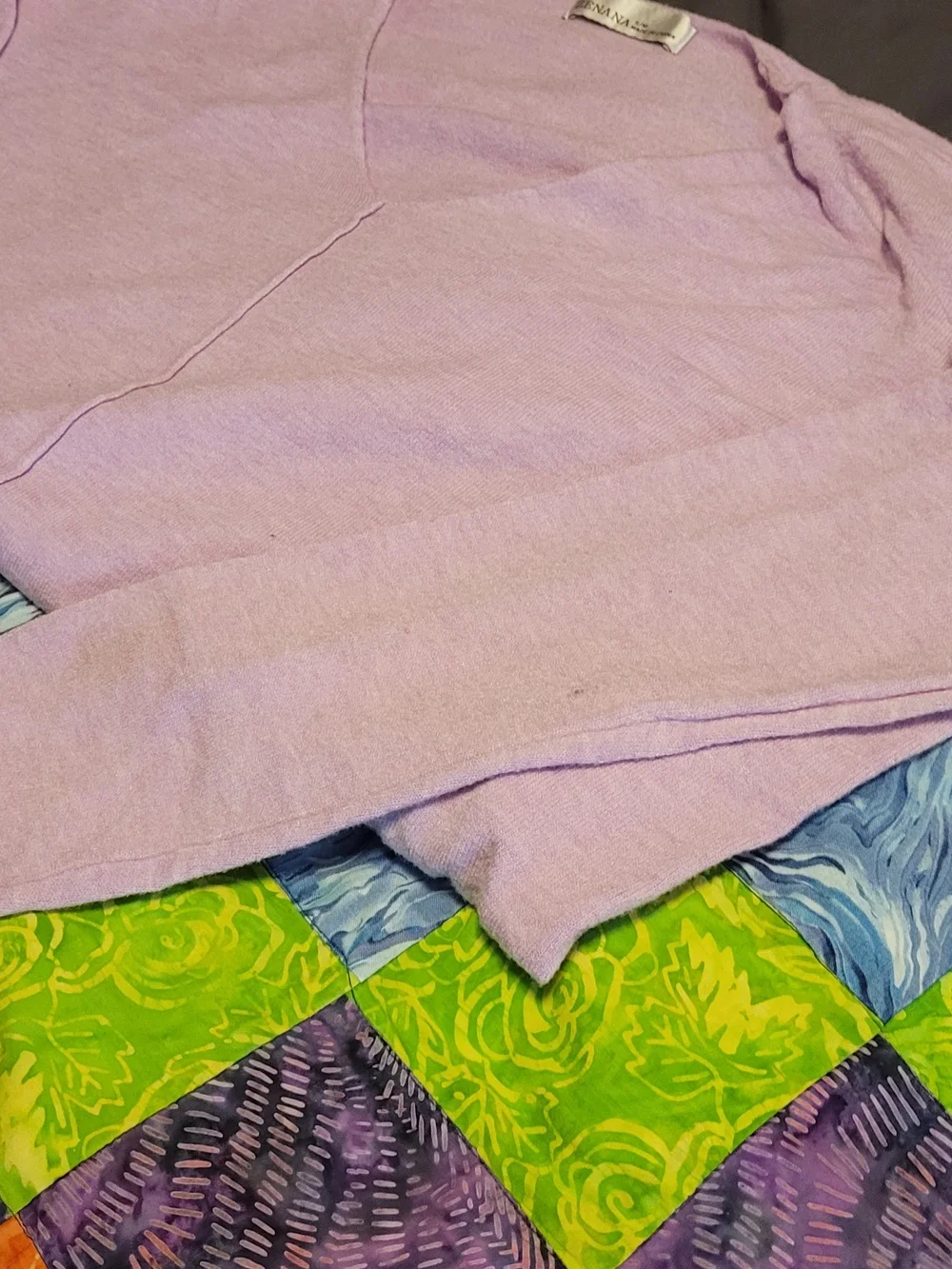 Zenana Outfitters Lavender V-Neck Sweater - Soft Lilac Gray Flare LOUNGE PANTS